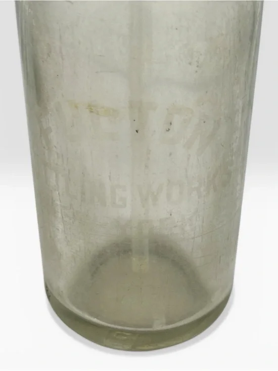 Antique J.D. Fox Brooklyn NY Soda Seltzer Siphon Fulton Bottling Etched Glass - Picture 3 of 11